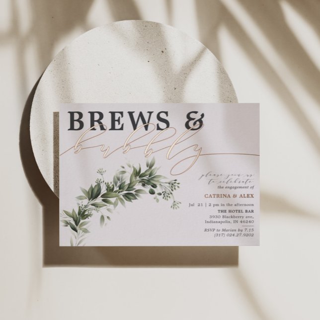 Brews Bubbly Grey Greenery Engagement Party Rose  (Creator Uploaded)