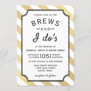 Brews et I Do's Brewery Theme Faire-part de mariag