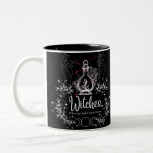 Brews & Spells: Witches Who Can Drink Design Two-Tone Coffee Mug