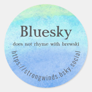 Brewski Classic Round Sticker