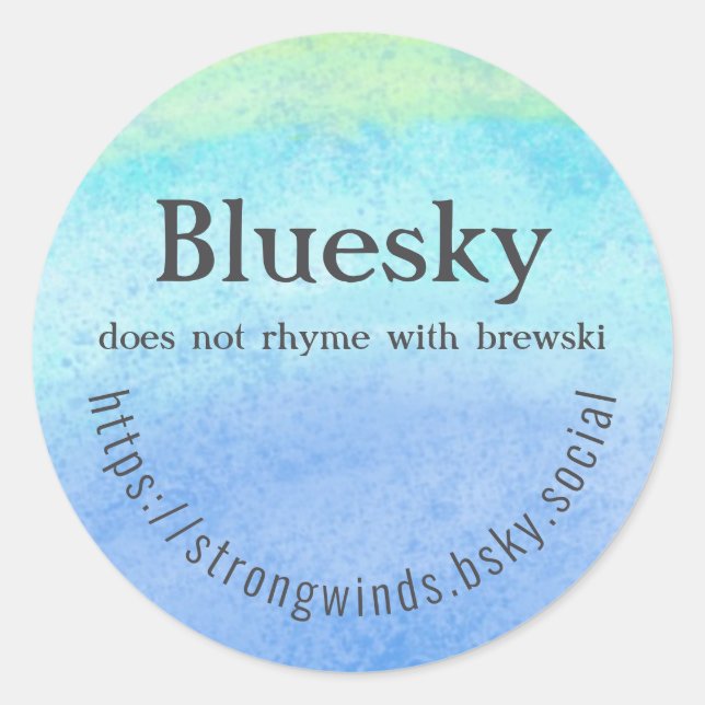 Brewski Classic Round Sticker (Front)