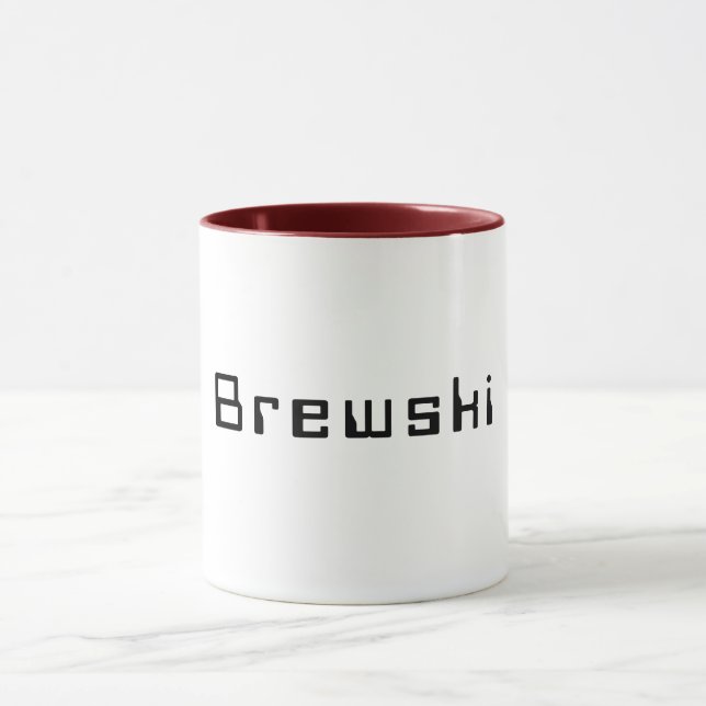 Brewski cool beer trendy quote funny word slang mug (Center)