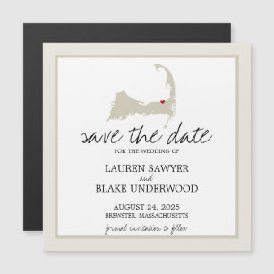 Brewster Cape Cod Wedding Save the Date Magnetic Invitation