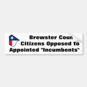 Brewster County Texas bumper sticker