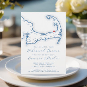 Brewster MA Casual Wedding Rehearsal Dinner Invitation