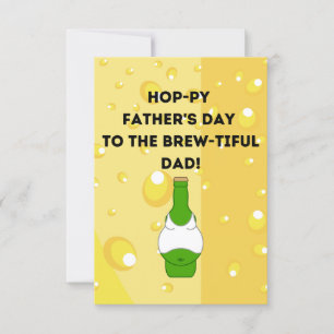 Brewtiful Father's Day Card Funny Beer Dad