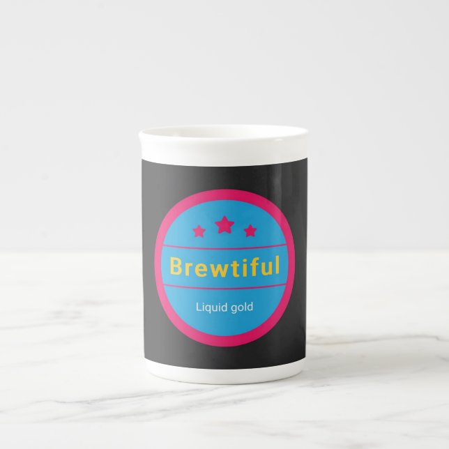Brewtiful, Liquid gold, Bone China Mug (Front)