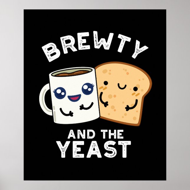 Brewty And The Yeast Funny Movie Pun Dark BG Poster (Front)