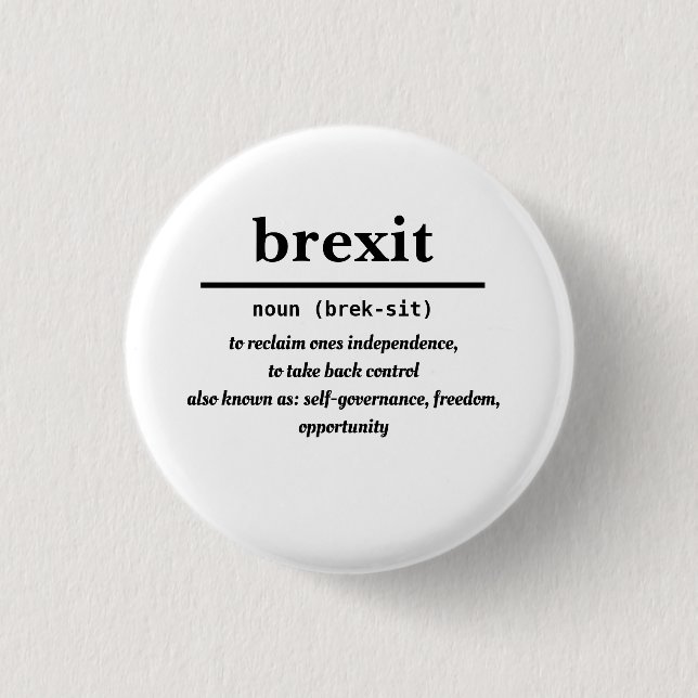 brexit badge 1 inch round button (Front)