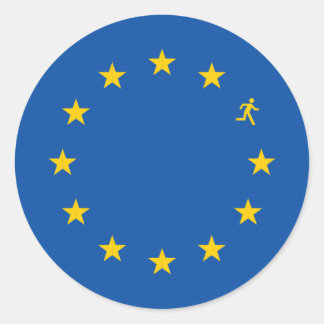 Brexit EU flag Classic Round Sticker