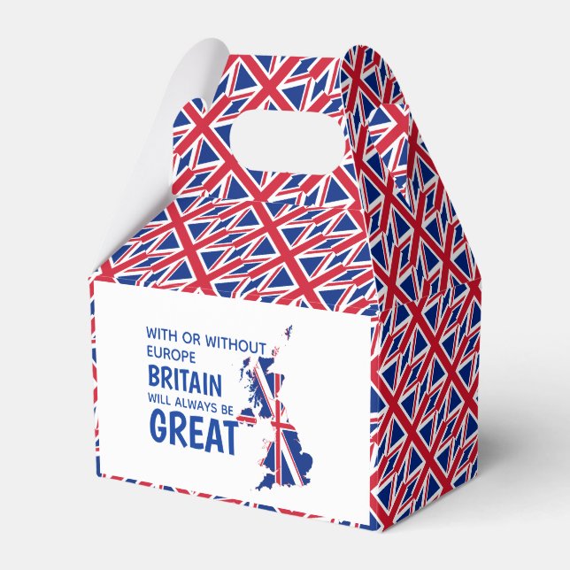 BREXIT Union Jack GREAT BRITAIN Europe Favor Box (Front Side)