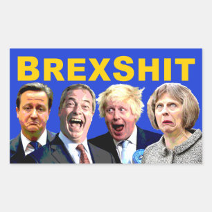 BREXSHIT, funny anti Brexit referendum message: Sticker