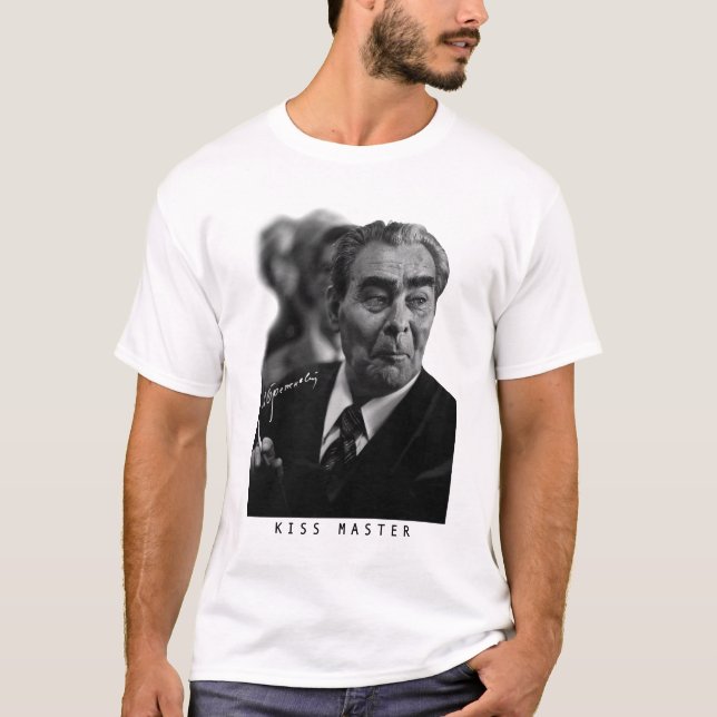 Brezhnev USSR CCCP Communism Kiss Master T-Shirt (Front)
