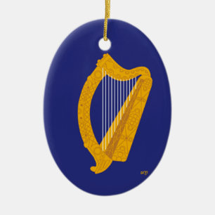 Brian Boru Harp Ceramic Ornament
