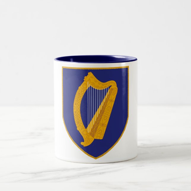 Brian Boru Harp - Symbol of Ireland Two-Tone Coffee Mug (Center)