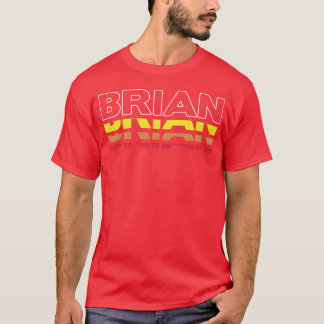 Brian First Name Funny Vintage Sunset Brian gift T-Shirt