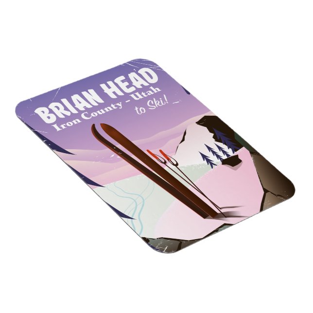 Brian Head, Iron county Utah, USA Ski poster Magnet (Right Side)