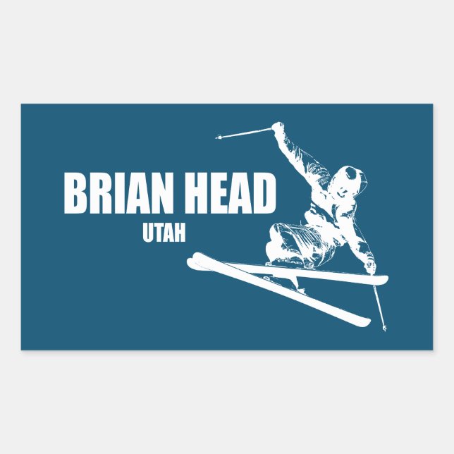Brian Head Resort Utah Skier Sticker (Front)