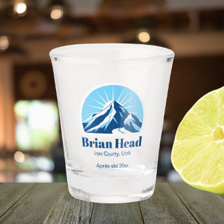 Brian Head Utah Iron County ski resort Shot Glass