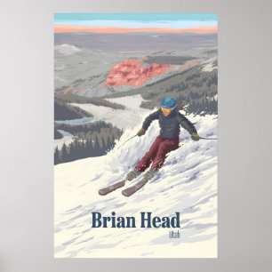 Brian Head Utah Ski Resort Travel Poster
