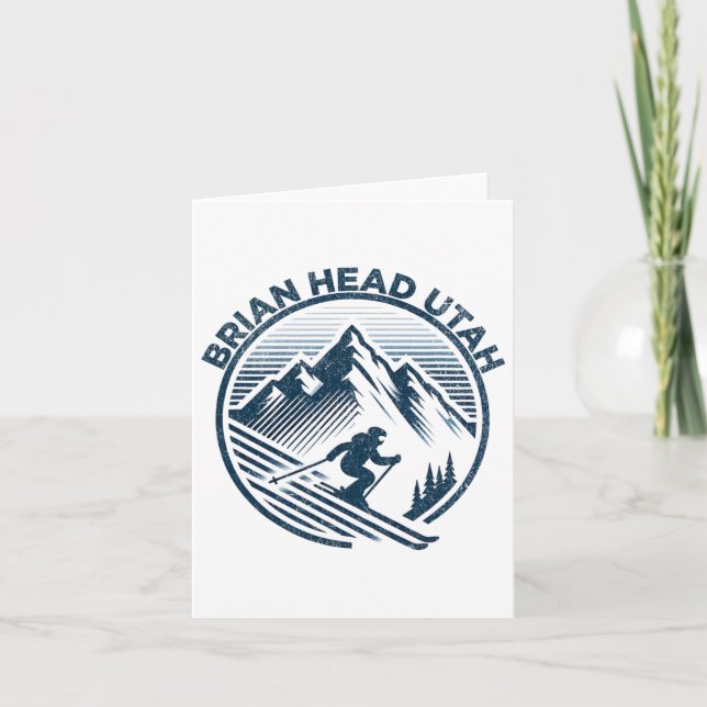 Brian Head Utah Ski Resort Winter Skiing  Card (Front)