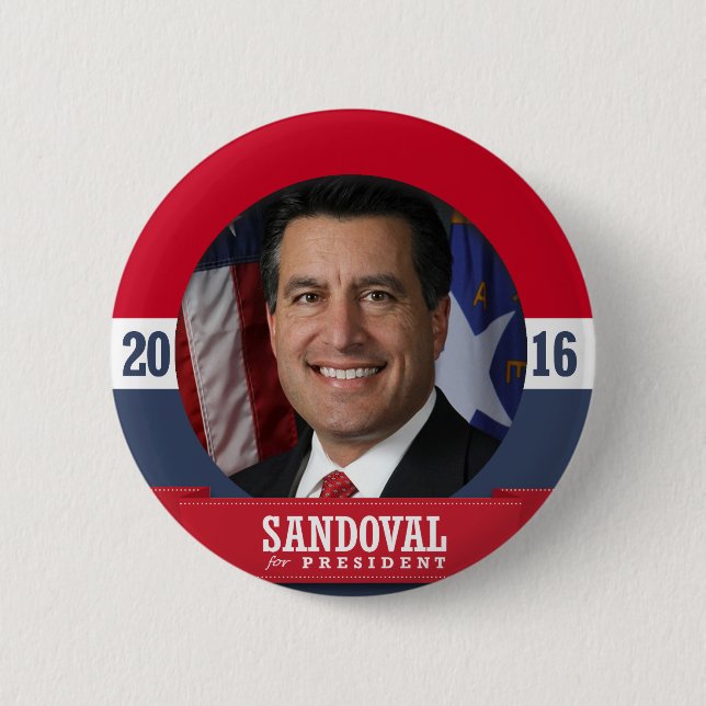 BRIAN SANDOVAL 2016 2 INCH ROUND BUTTON (Front)