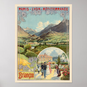 Briancon France Poster vintage 1901