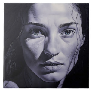 “Brianna Blue” Women In Charcoal Tile