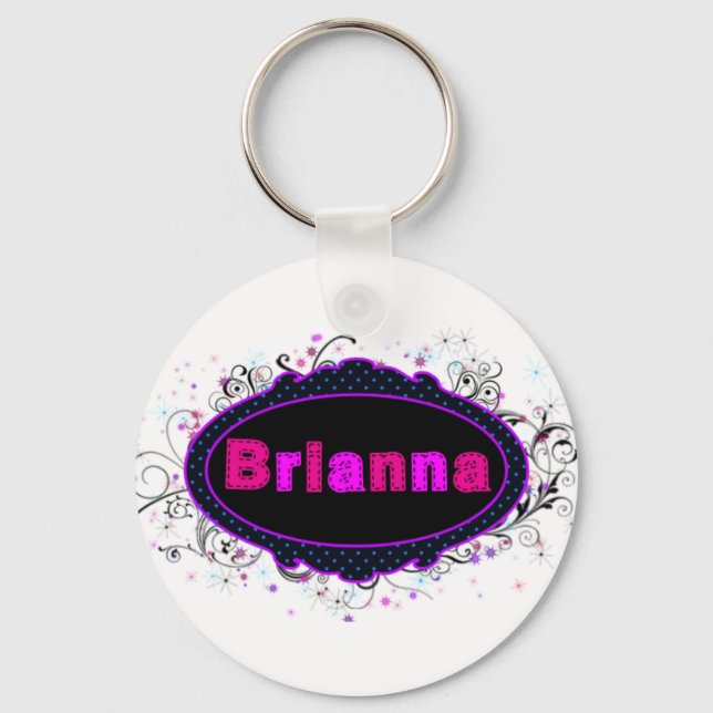 Brianna Nameplate Keychain (Front)