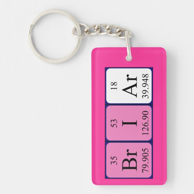 Briar periodic table name keyring (Front)