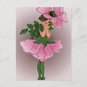 Briar Rose Girl Postcard