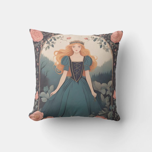 Briar Rose Throw Pillow (Front)