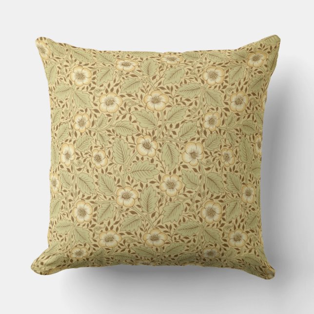 'Briar Rose' wallpaper design Throw Pillow (Front)