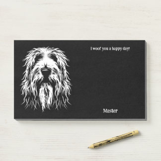 Briard Abstract Art Dog Name  Post-it Notes