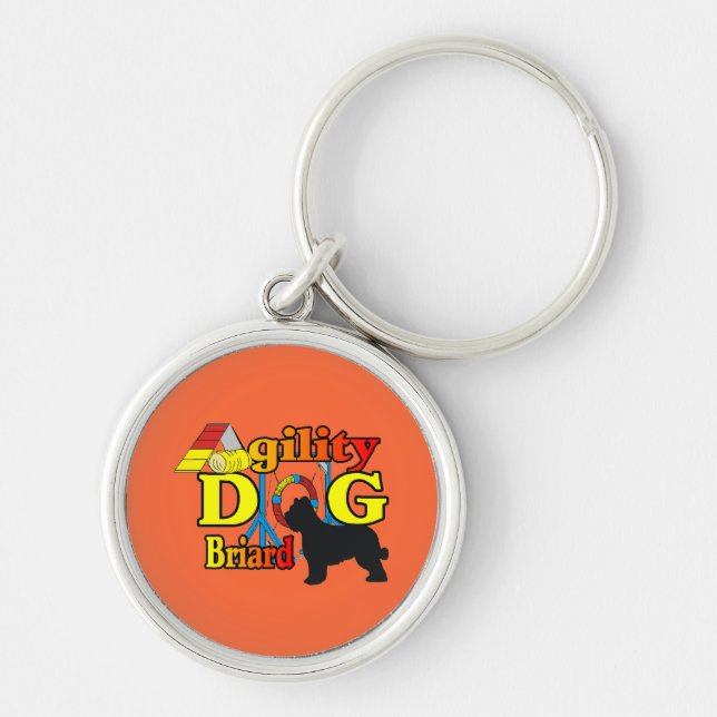 Briard Agility Keychain (Front)