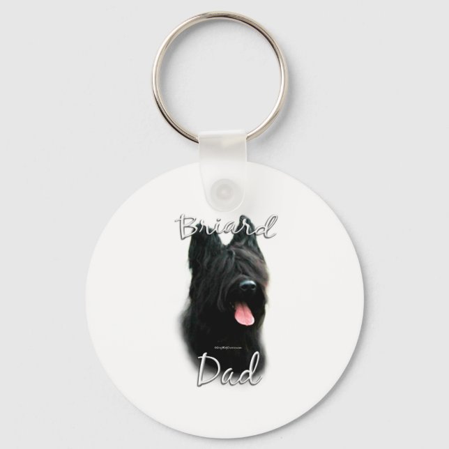 Briard Dad 2 Keychain (Front)