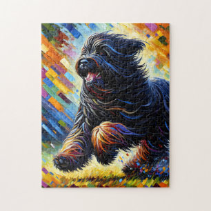 Briard Dog Acrylic Art Print Dog Lover Gift Jigsaw Puzzle