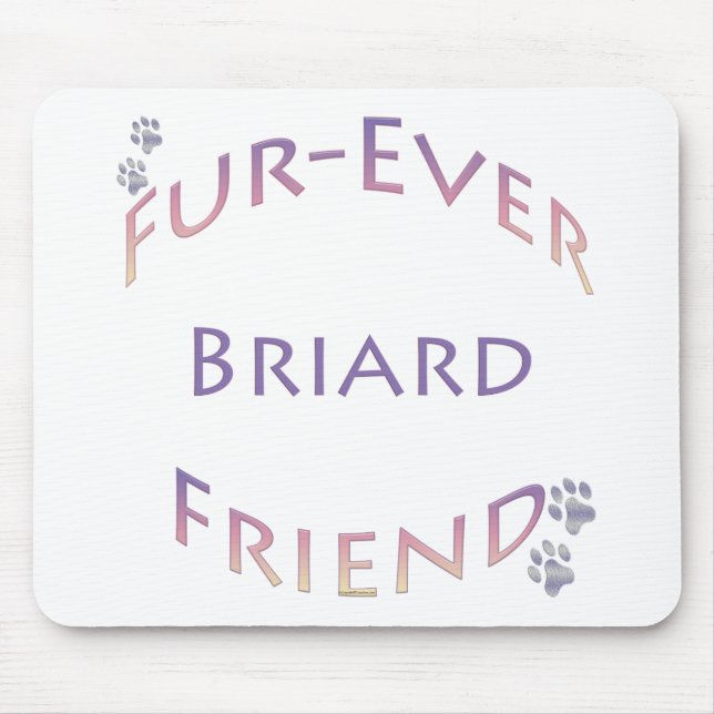 Briard Furever Mouse Pad (Front)
