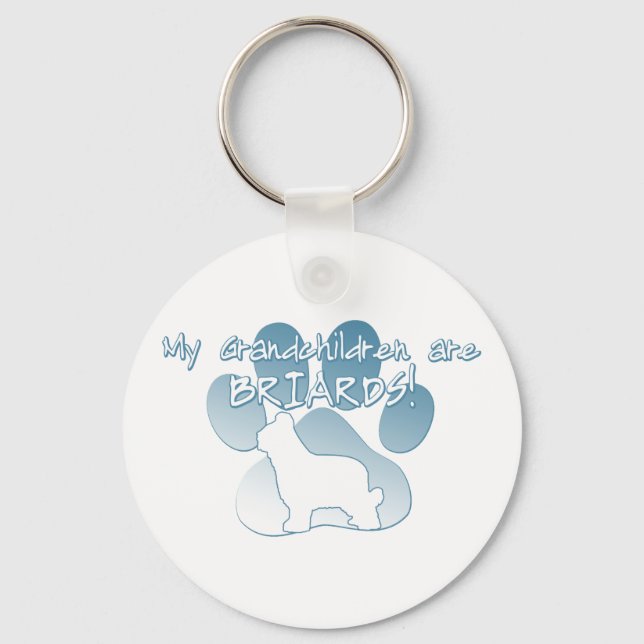 Briard Grandchildren Keychain (Front)