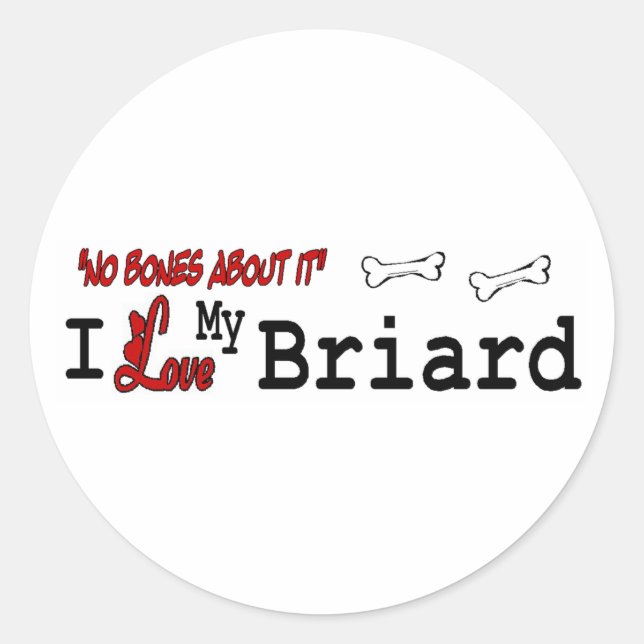 Briard (I Love) Sticker (Front)