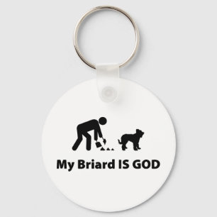 Briard Keychain