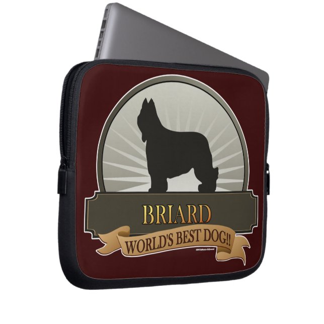 Briard Laptop Sleeve (Front Right)