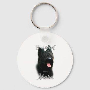 Briard Mom 2 Keychain