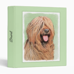Briard Painting - Cute Original Dog Art Binder