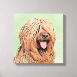 Briard Painting - Cute Original Dog Art Canvas Print