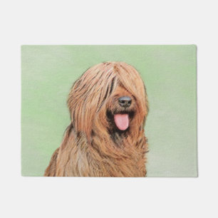 Briard Painting - Cute Original Dog Art Doormat