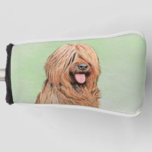 Briard Painting - Cute Original Dog Art Golf Head Cover