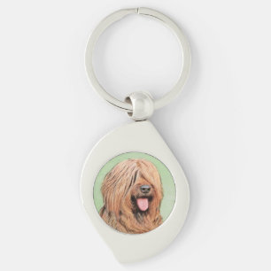 Briard Painting - Cute Original Dog Art Keychain
