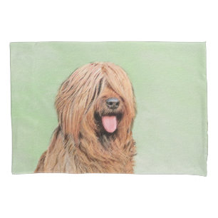 Briard Painting - Cute Original Dog Art Pillowcase