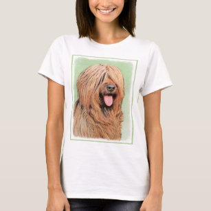 Briard Painting - Cute Original Dog Art T-Shirt